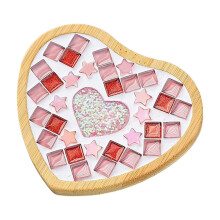 Knutselpakket voor houten mozaïekonderzetters voor Valentijnsdag