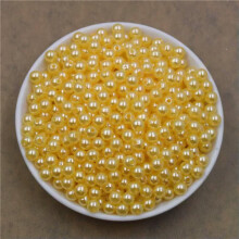 6mm8mm20Kolory100PC Perłowe koraliki dystansowe Craft ABS Plastikowe luźne koraliki DIY-6mm-kukurydza-żółty