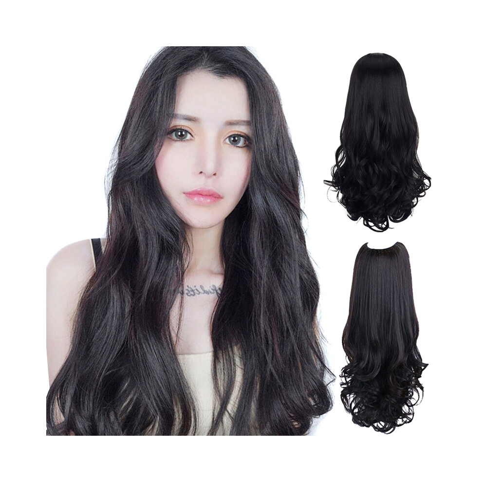Dachuang Beauty Long Curly Hair Extensions For Women - Black