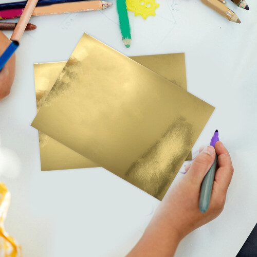 WRITWAA Shimmer Metallic Cardboard Rectangular 10 Sheets For Card Making 1