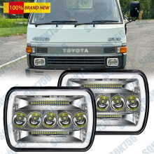 2 phares LED 7x6" pour Toyota Pickup 1982-1995 avec feux de croisement/route et clignotants