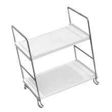 2 Tier Nordic Plastic Countertop Organizer for Kitchen Bathroom Bedroom
