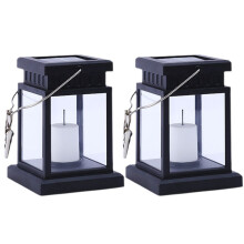 Linterna Solar Colgante para Exteriores, Luz con Efecto Vela, Luz de Noche para Jardín, Luz Colgante Impermeable B