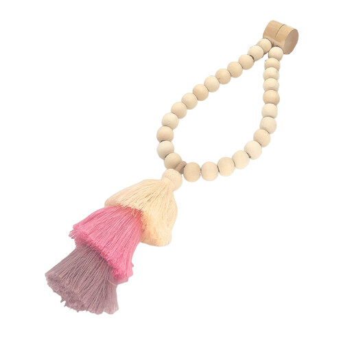 Wooden Bead Curtain Tie with Magnet Closure 1 Pair 1
