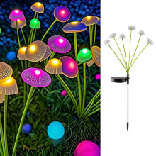 Cordão de luzes solares em formato de água-viva, com 70 cm de comprimento e lâmpadas LED, para decoração interna e externa, enfeite mágico de