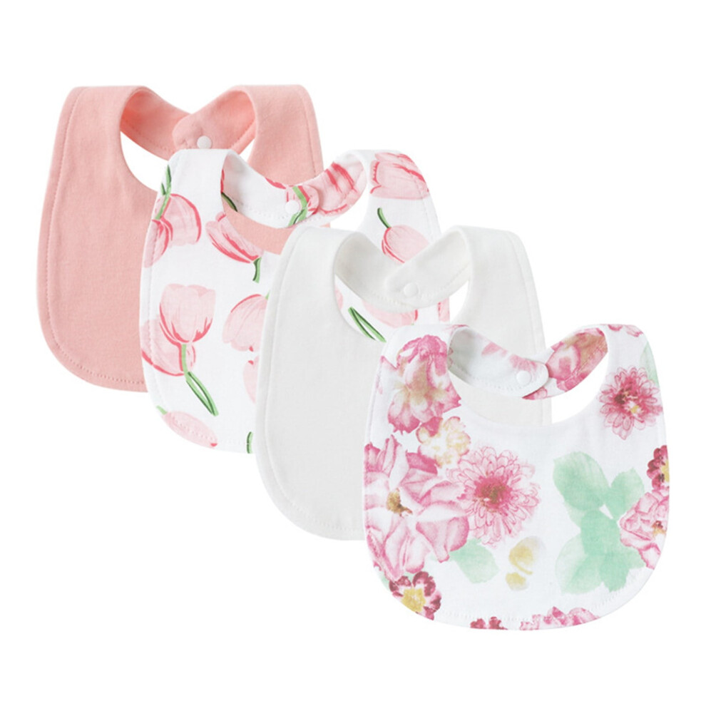 4pcs Newborns Drooling Bib Breathable Burp Cloth for 0-24 Months Baby Comfortable Saliva Towel for Toddler