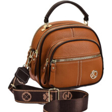 Dámska kožená crossbody kabelka s nastaviteľným širokým popruhom, klasické multifunkčné priehradky, nastaviteľný široký popruh cez