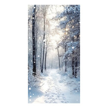 Weihnachtstürdekoration, Türvorhang, Wandteppich, Schneedekoration