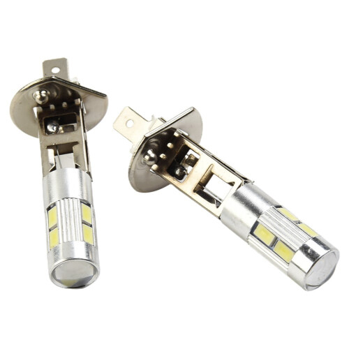 2X H1 6000K Super White5630 10SMD Λάμπα προβολέα LED Φως ομίχλης οδήγησης DRL Λάμπα 2