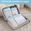 5 Set Compression Packing Cubes, Expandable Organizers for Travel Blue 5