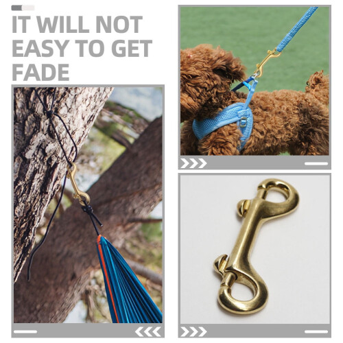 Brass Double-Sided Snap Hook for Dog Leashes Heavy Duty 2