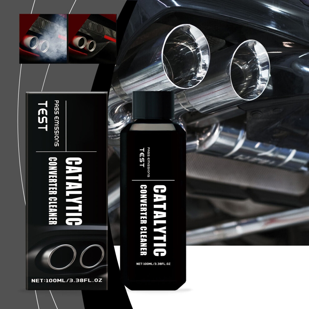 Hjuyyuah Catalytic Converter & Exhaust Cleaner - Fuel Additive For Oxygen Sensor & Emission System, Cleans And Helps Restore Performance 3.4 Fl Oz 9165521921553