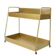 Étagère de rangement cosmétique, support stable pour maquillage, double couche
