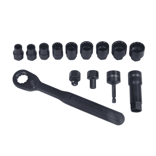 Through-Hole Socket Set Full Imperial 14 Piece 3/8" Drive 1