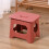 Folding Step Stool, Portable Stool, Small Sitting Stool, Kitchen Step Stool, Bathroom Stool, Plastic Stool with Handle 3
