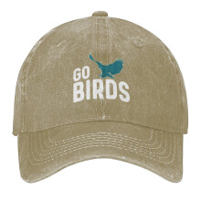 Șapcă de baseball cu imprimeu vintage pentru bărbați și femei, cu bor curbat și vultur, cu imprimeu Go Birds