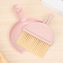 Mini Hand Broom & Dust Pan Set, 8.1x6.29", for Desk, Countertop, Keyboard, Pets – Compatible with Small Spaces