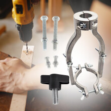 Square Hole Drill Bit Adapter Bracket, Durable Woodworking Professional for Drill Machine Accessory Bench Drill or Hand Drill with 5x parts