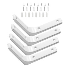 Pack of 4 Metal L Shelf Brackets Inch Heavy Duty Wall Mounted Shelf Brackets with Screws for Home Decors