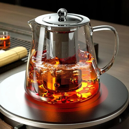 Glass Teapot Borosilicate Heat Resistant 1 Pc 1