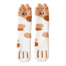 Flauschige Katzen-Knöchelsocken – Gemütliche Haussocken für Damen und Mädchen, Winterschlafsocken, unsichtbare Socken, Einheitsgröße, ideal