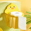 Cute Duck Wall Mounted Tissue Roll Basket PP Removable Shelf Bathroom Kitchen 10