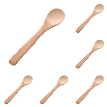 6 cucharas pequeñas de madera, cucharas de madera para té, café, mini cucharas de té de diseño, utensilios para sopa, cucharas de madera para