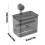 Grey suction cup toilet paper holder wall-mounted no-drill 3