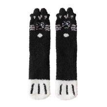 Flauschige Katzen-Knöchelsocken – Gemütliche Haussocken für Damen und Mädchen, Winterschlafsocken, unsichtbare Socken, Einheitsgröße, passend