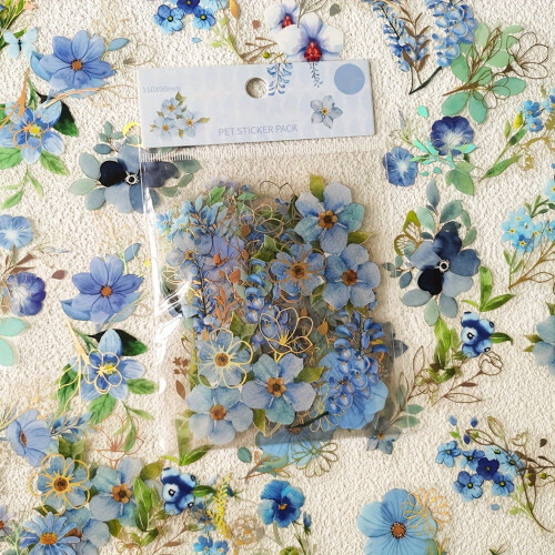 Vintage Green Leaf Flower Stickers 40 Sheets 2
