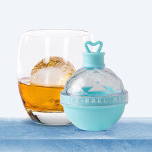 Silicone Spherical Ice Cube Molds, 2.5" Light Bulb–Shaped Ice Ball Maker, Blue – Compatible with Home Freezers