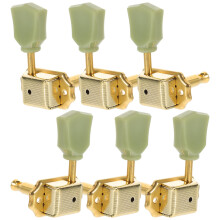 ibasenice 6Pcs Golden Guitar Turning Knobs for Accurate Acoustic and Electric Guitar Tuning Accessories