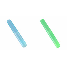 2pcs Portable Breathable Toothbrush Storage Case, Clear & Colorful, Compatible with All Standard Toothbrushes