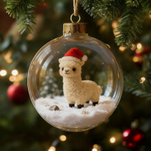 Christmas Dog Snow Globe with Sparkling Snow & Animal Figurines – Festive Home Decor, Tree/Mantel/Shelf, Gift for Dog Lovers – Compatible with