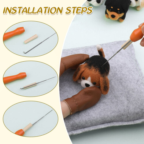 Σετ χειροτεχνίας από τσόχα με βελόνες DIY. Δημιουργήστε τις δικές σας χαριτωμένες 2
