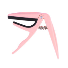 Pink Ukulele Capo Zinc Alloy Silicone Padding