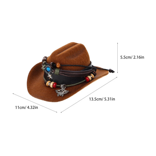 Καθρέφτης οπισθοπορείας Western Car Charm Multi1Pcs Αξεσουάρ αυτοκινήτου Καπέλο Cowboy 1