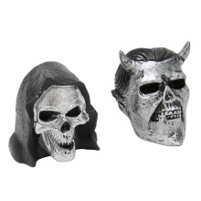 2Pcs Skull Car Vent Clips Durable Resin Easy Install Indoor Outdoor Decor