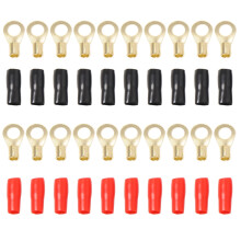 Kabeladapter Högtalarkabelkontakt Röd 10 par 1,1 x 0,5 x 0,3 tum