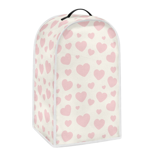 Pink Heart Pattern 1Set Mixer Cover Polyester Top Handle for Household Users 1