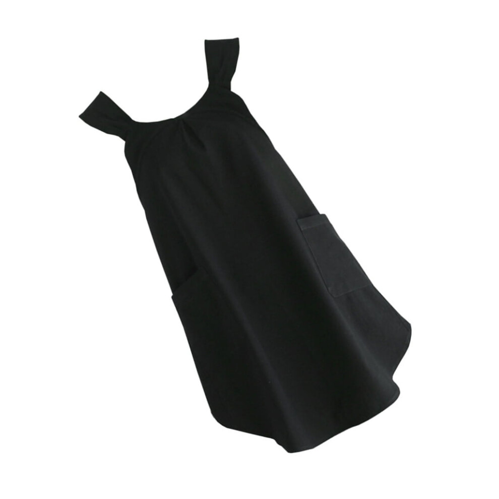 Comfortable And Practical Cotton Apron Cotton Linen Cross Back Apron Japanese Kitchen Work Wear For Various Tasks 9101399513650