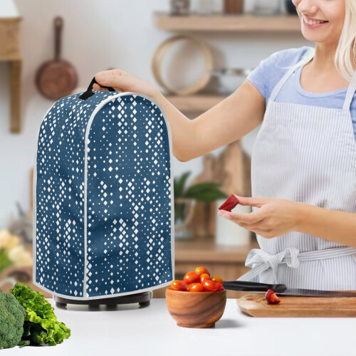 Univesal Mixer Blender Cover Square Dot Pattern Design for Dustproof Polyester Protects Against Scratches 1