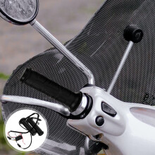 Heated Handlebar Grips for Motorbike Durable Rubber Black Color Adjustable Temperature 5070C Fits 22mm Diameter
