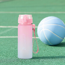 Gradient Color Portable Water Cup, Lightweight & Leakproof, BPA-Free Frosted Glass Sublimation Bottle, Straight Drinking Cup for Gym, Travel, Home,