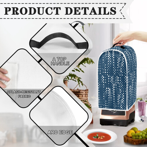 Univesal Mixer Blender Cover Square Dot Pattern Design for Dustproof Polyester Protects Against Scratches 2