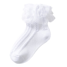 1 Pair Children's Lace Socks Cotton Short Socks Ensuring Breathability and Daily Comfort for Girls Aged 1-10+ Years