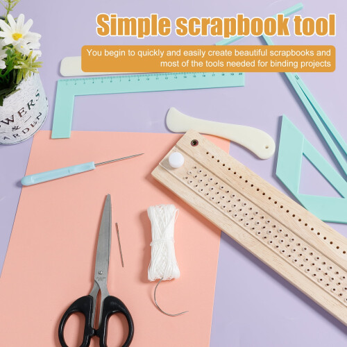 Bookbinding Easy Scrapbooking Tool Plastic Positioner Ruler for Efficient Production Convenient Binding Device for Handbook Cover Production 2