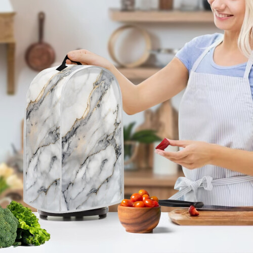 Marble Pattern Mixer Cover 1pc Fitted for Household 2