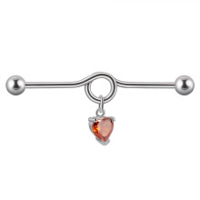 1PC Surgical Steel CZ Gem Ear Tragus Cartilage Piercing Zircon Dangle Chain Earring Conch Ear Stud Helix Piercing Body Jewelry