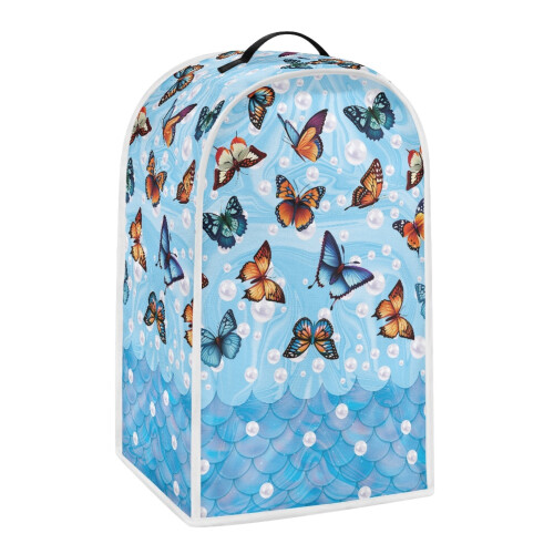 Butterfly Fish Scale Pattern Food Processor Cover Dust prevent with Univesal Proof Stain 1